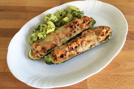 Überbackene Zucchini