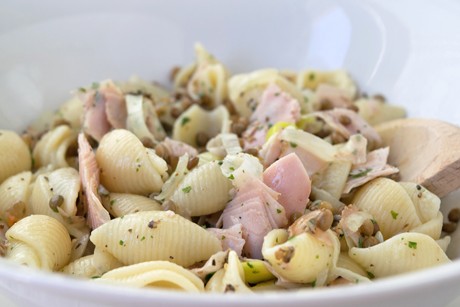 Linsen-Nudelsalat