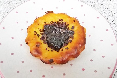 Topfentörtchen mit Schokoladeblättchen