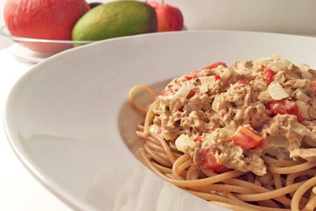Thunfischnudeln mit Cocktailtomaten