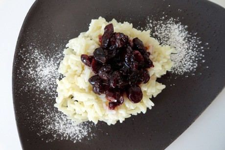Veganer Milchreis mit Cranberries