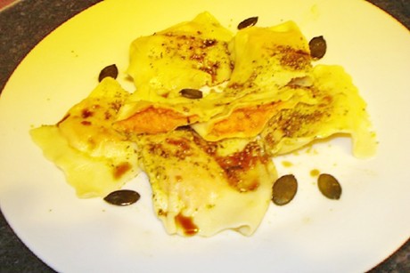 Teigtaschen mit Kürbisfülle
