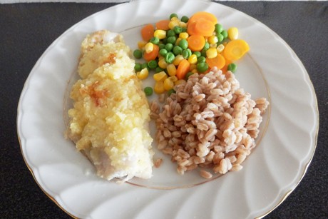 Seelachsfilet mit Kartoffelhaube