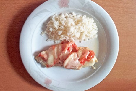 Putenfleisch überbacken