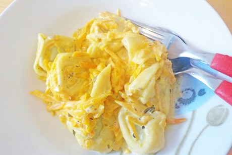 Spintattortellini mit Kürbis