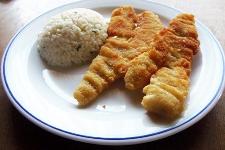Paniertes Seelachsfilet