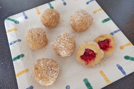 Himbeer-Vanilleknödel