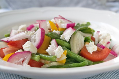 Fisolensalat mit Feta