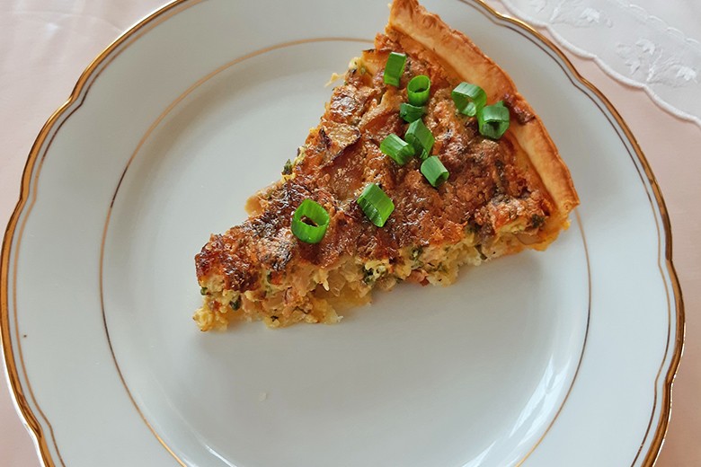 Pilz-Quiche mit Speck