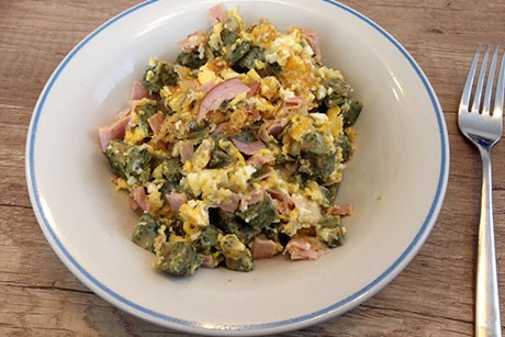 Spinatknödel-Gröstl