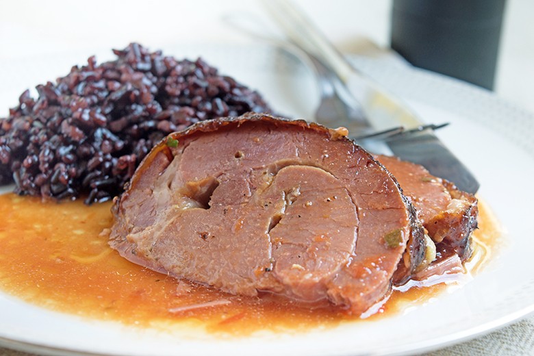 Truthahnrollbraten mit Wildreis