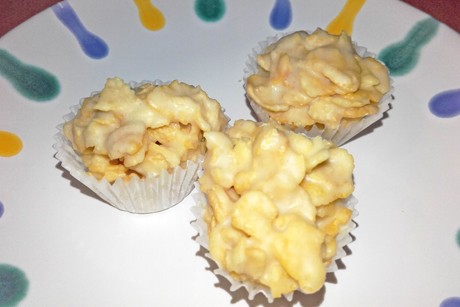 Weiße Cornflakes Kekse