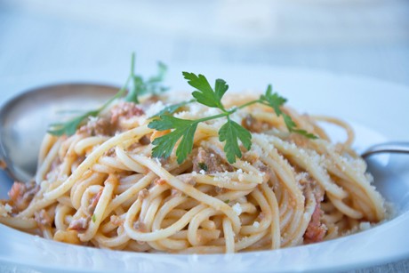 One Pot Pasta mit Faschiertem