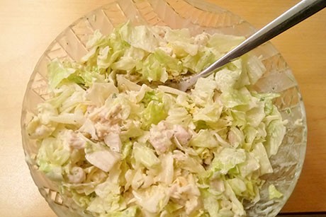 Salat mit Putenstreifen