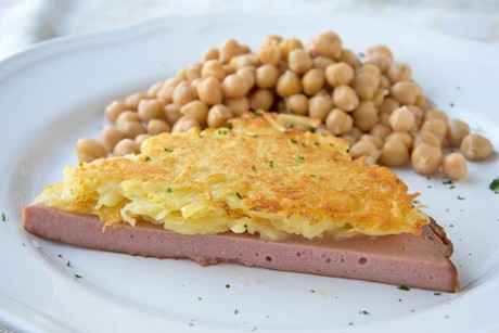 Leberkäse mit Röstikruste