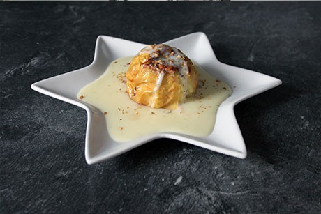 Bratapfel mit Vanillesoße