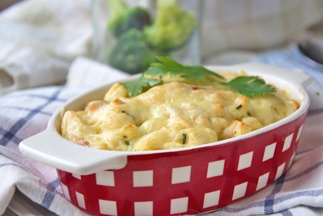Käsespätzle mit Speck