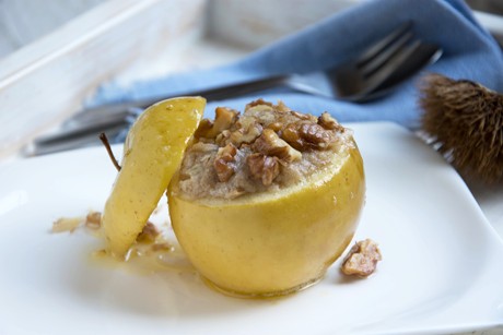 Bratapfel mit Maronipüree