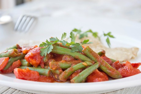 Grüne Bohnen mit Tomaten