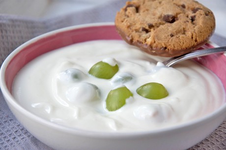 Trauben-Joghurt-Dessert