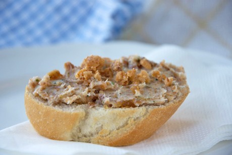 Grammelaufstrich mit Knoblauch