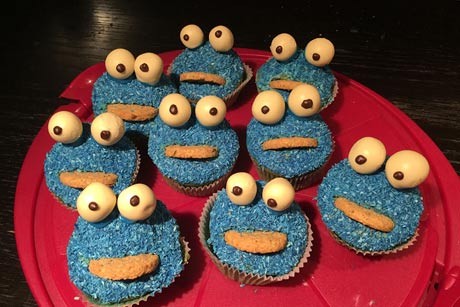Krümelmonster-Cupcakes