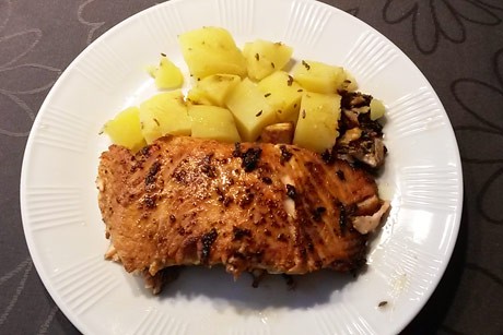 Lachs auf exotische Art