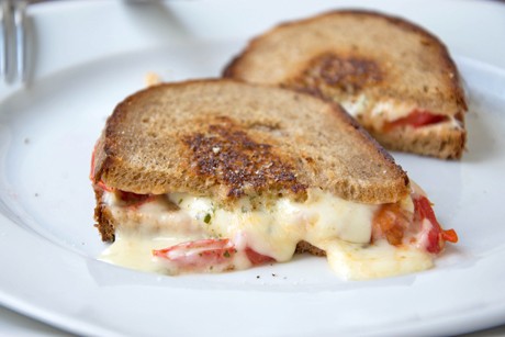 Getoastetes Schwarzbrotsandwich
