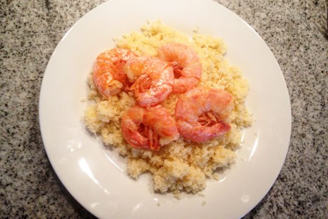 Couscous mit Riesengarnelen