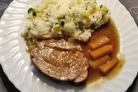 Geschmorter Kalbsrollbraten