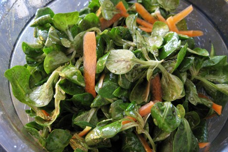 Vogerlsalat mit Karotten