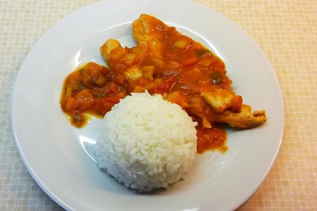 Putenfleisch mit Letscho