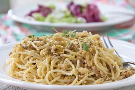 Spaghetti-Knusper-Ei