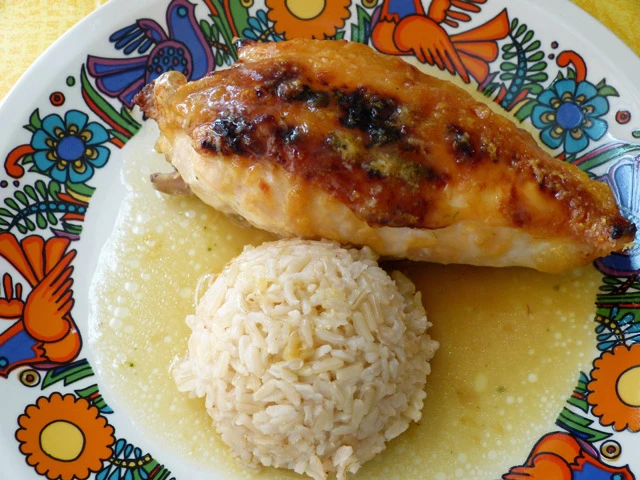H&auml;hnchen mit Knoblauch