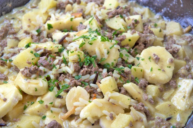 Currypfanne mit Faschiertem