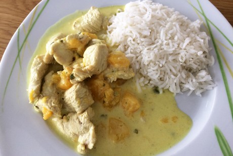 Puten-Pfirsich-Curry