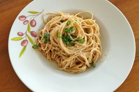 Lachs-Spaghetti