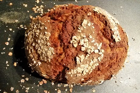 Haferflocken-Roggenbrot