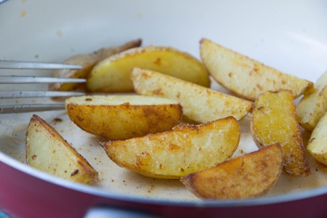Wedges aus der Pfanne
