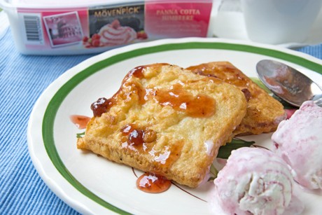 French Toast mit Mövenpick Himbeer-Mascarpone Eis