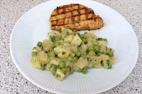 Kohlrabi mit Erbsen