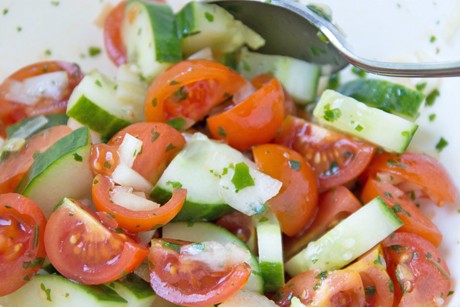 Tomaten - Gurkensalat