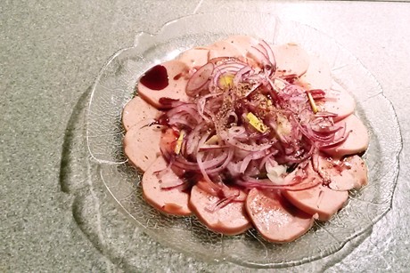 Essigwurst mit Kernöl