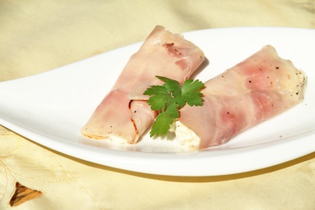 Schinkenröllchen mit Oberskren