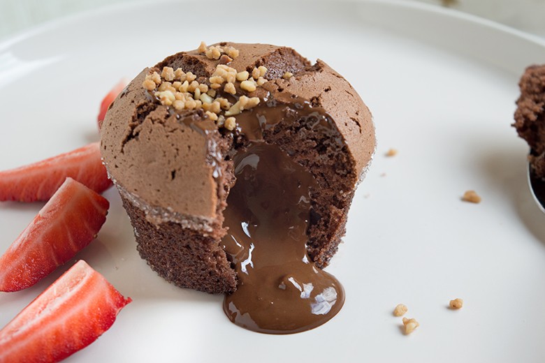 Schokokuchen mit flüssigem Kern