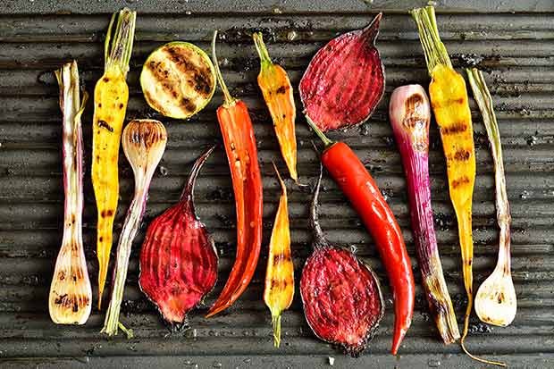 Gemischtes Grillgemüse mit Mohn