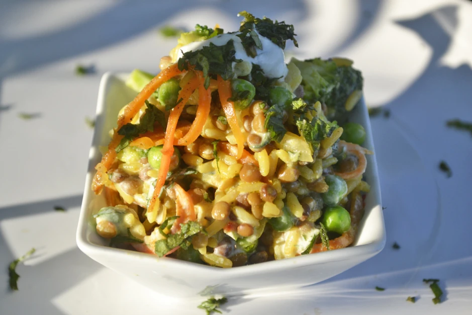 Indischer Linsensalat