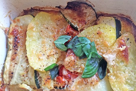 Zucchini-Erdäpfel-Auflauf
