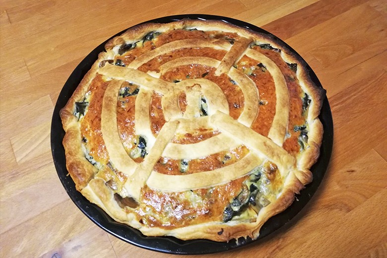 Mangoldquiche mit Champignons