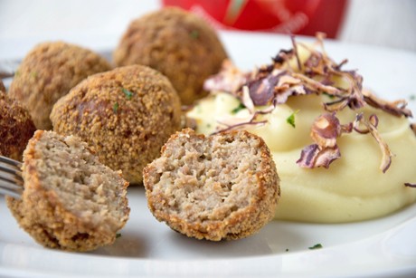 Gebackene Kartoffelbällchen